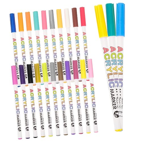Milisten 1 Karton Acrylfarbe Marker Pens Farben Wasserfest Geruchlos für für Kunstprojekte Zeichnen und Basteln von Milisten