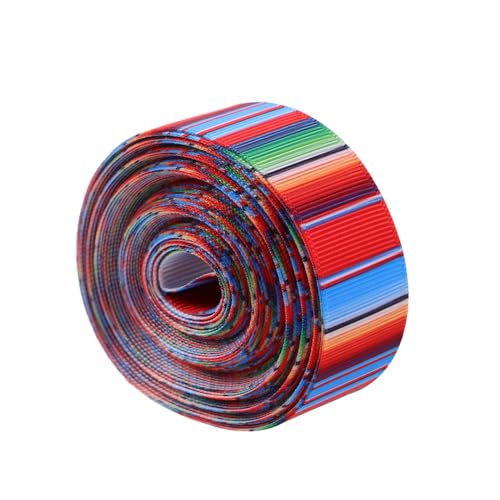 Milisten 1 Rolle Mexikanisches Band Mexikanische Ornamente Mexikanischer Stoff Mexikanische Dekorationen Buntes Band Mexikanisches Geschenkpapier Polyester von Milisten