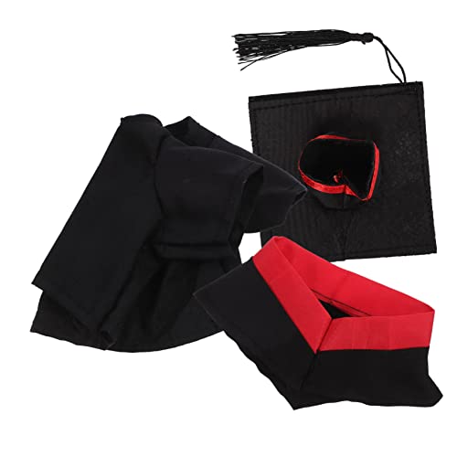 Milisten 1 Satz Abschlussanzugsspielzeug Kleidung Abschluss Ihr kleiden doll Accessories abschlussgeschenk Puppenoutfit Abschlusspuppenzubehör Puppen-Abschlussoutfit Stoff Black von Milisten
