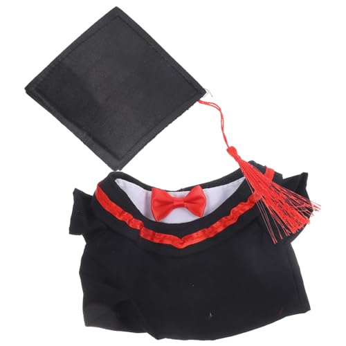 Milisten 1 Satz Abschlussanzugsspielzeug Zubehör Puppe Kappe Generation Kleidung Kind Grad Outfit-Accessoire Party Dekoration der Abschlusssaison für die Abschlusssaison Stoff von Milisten