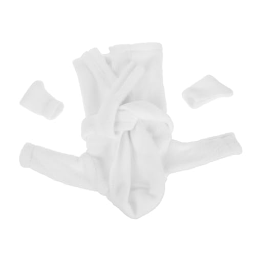 Milisten 1 Satz Bademäntel Socken gesetzt Puppe Langer Bademantel Mini-Puppenbademantel Bademantel für Puppen Puppen-Bademantel-Outfit Mini Doll Bademantel Kleidung Puppenzubehör Stoff Weiß von Milisten