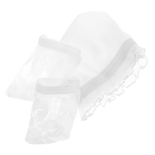 Milisten 1 Satz Baumwollpuppenzubehör Plüschpuppenkleidung Puppen-Outfits Puppen-Nachtwäsche Puppensocken aus Baumwolle Puppe Dessous Babydoll Kleidung Stoff Weiß von Milisten