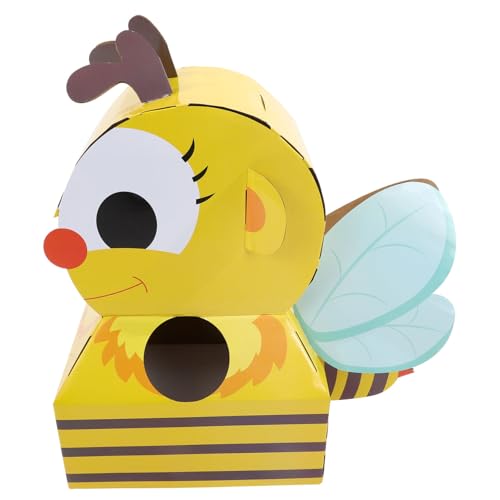 Milisten 1 Satz Flugzeugspielzeug aus Pappschachtel Tragbares Tierspielzeug aus Pappe für DIY tragbares Spielset für Kleinkinder DIY Tierspielzeug Papier Gelb von Milisten