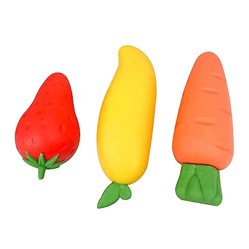 Milisten 1 Satz Früchte Radiergummi Radiergummis Süß Mini Cartoon -radiergummi Cartoon -radierbleistift Süße Radiergummis Kawaii Haushalt Kawaii Radiergummi Gummi-radiergummis Tpe 3 Stück von Milisten
