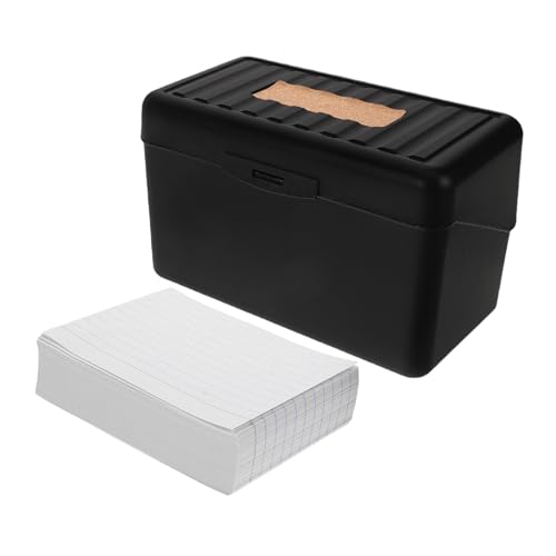 Milisten 1 Satz Karteikartenspeicherbox Notizblockhalter Rezeptkartenhalter-Organizer Aufbewahrungsbox für Rezeptkarten Aufbewahrungsbox für Karten Kartenhülle Plastik von Milisten