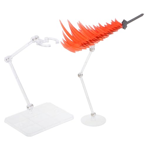 Milisten 1 Satz Modellieren Sie Spezialeffektteile Puppen-Zubehör Sammlerstück Figuren-Dekoration Modellzubehör Puppenständer Flight Steht für Actionfiguren Aktionsfigurhalter Plastik rot von Milisten