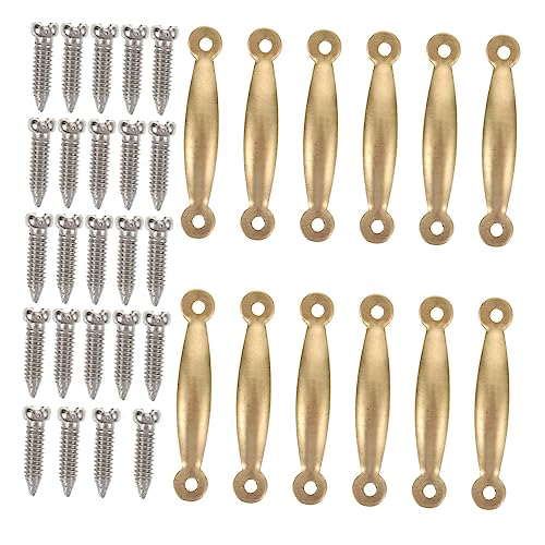 Milisten 1 Satz Möbelgriffe Puppenhausmöbel Hardware Miniatur-Puppenstubenmöbel Puppenhaus Miniaturen Hardware Miniaturhaus Accessoire Puppenhauszubehörknöpfe DIY Miniaturhaus Kupfer Golden von Milisten