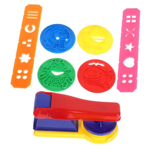 Milisten 1 Satz Plasticine Stempel basteln aus ton Keksformpresse Modelliermasse für Kinderton Modelliermasse für Kleinkinder Keksmaschine Formen für Ton DIY-Ton-Kit Plastik von Milisten
