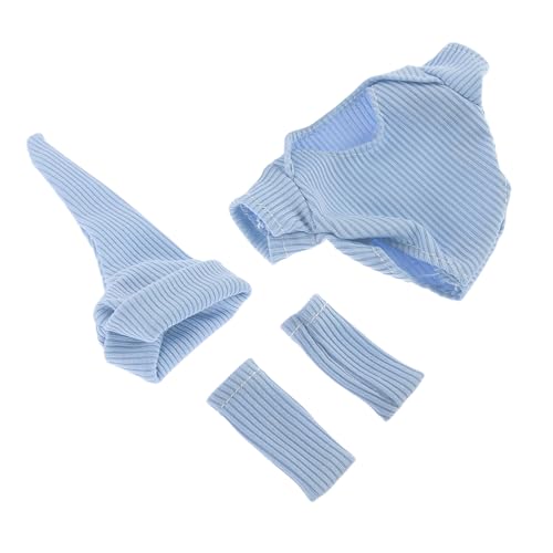 Milisten 1 Satz Puppen kostüme Kleidung zur Puppendekoration DIY-Rollenspielkleidung Zubehör für Puppenkostüme -Babykleidung Mini-Puppenkleidung Polyester Sky-Blue von Milisten
