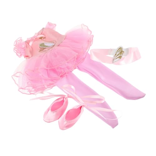 Milisten 1 Satz Puppenballettkostüm Babypuppenkleidung Ballettrock Ballettzubehör Ballerina-Puppe 18 Puppenkleider und Accessoires Kleidung für Plüschtiere Babydoll Kleidung Polyester Rosa von Milisten