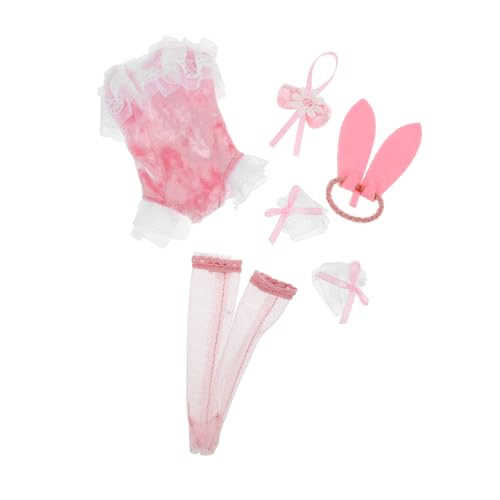 Milisten 1 Satz Puppenkleidung Puppenzubehör für Dress -up Kleidung für Puppen anziehen Hasenkostüm für Kleinkinder Hasenkostüm für Mädchen Prinzessin-Puppe-Kostüm- Polyester von Milisten