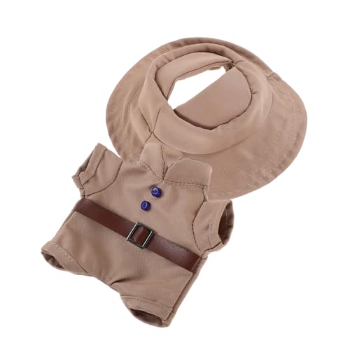 Milisten 1 Satz Puppenkleidung interaktive Puppen dekoratives Puppendekor Bezauberndes Puppendekor Puppenkostümzubehör Kleidung für Plüschpuppen dekoratives Puppenkostüm Polyester Khaki von Milisten