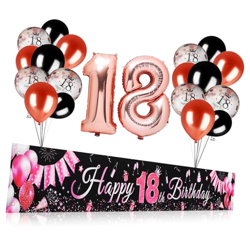 Milisten 1 Satz Satz Geburtstagsfeier -Dekorationsset Ballon mit 18 Zahlen 18. Geburtstagsdekorationen für Mädchen Geburtstag Luftballons geburtstag dekoration kit Milisten 1 Satz Satz Geburtstagsfeier -Dekorationsset Ballon mit 18 Zahlen 18. Geburtstagsdekorationen für Mädchen Geburtstag Luftballons geburtstag dekoration kit von Milisten