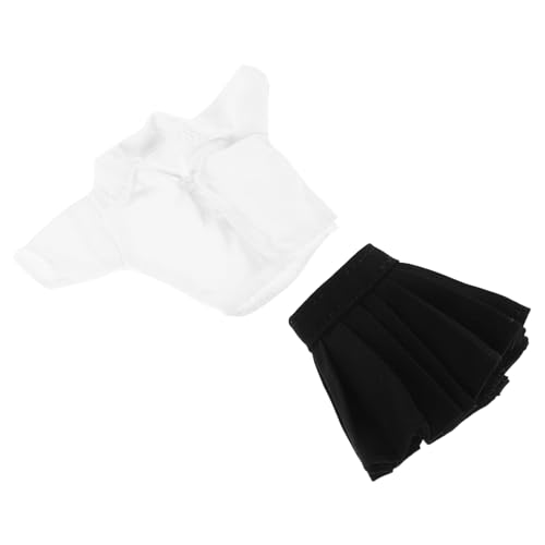 Milisten 1 Satz Satz Puppenkleidung Puppenhemd Und Faltenrock Hemd Für Plüschpuppen Puppe Verkleiden Sich Kleidung Japanische Schulmädchenuniform Kurzer Rock Polyester Grey von Milisten