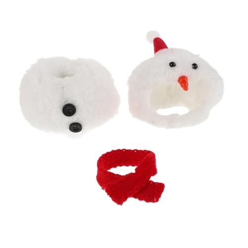 Milisten 1 Satz Schneemannpuppe Mini Zubehör Schals Weihnachten Dekorationen Eisig Kunsthandwerk Winzig Klein Dekorative Puppenkleidung Kleidung Für Puppen Schneemann-Hut Winterkleid Plüsch von Milisten