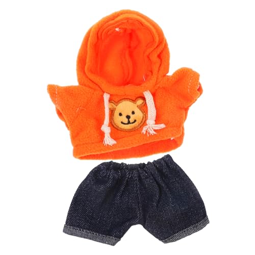 Milisten 1 Set Puppen Ersatz Sweatshirt Kleidung Plüsch Outfits Weicher Bär Rosa Kostüm Kleid Babyhose Polar Party Kleine Mädchen Puppenzubehör Zartes Puppendekor von Milisten