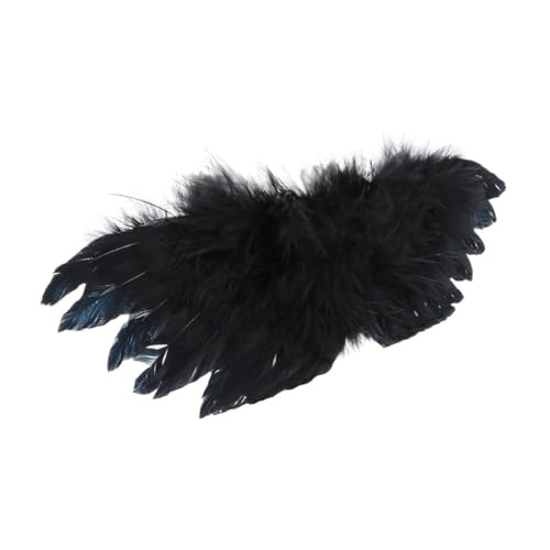 Milisten 1 Stück Flügel Federn federkleid DIY Dekoration Puppen Dekoration Cosplay Kostümzubehör Attraktiv Schauspielzubehör Kleidung DIY-Verzierung DIY Schmuck Party-Layout-Requisite Black von Milisten