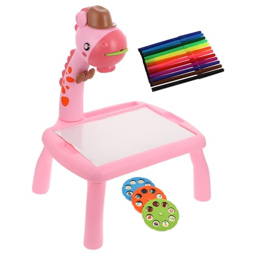 Milisten 1 Stück Giraffe -Projektionsvorstand stilvoller Projektionstisch Bildungsangebot Leuchtender Zeichentisch für Projektor Maltafel Schöner Malprojektor Plastik Rosa von Milisten