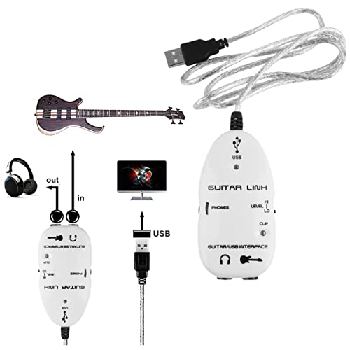 Milisten 1 Stück Gitarrenkabel Audioverbindung für Instrumente Weiß Professionelles Signalübertragungskabel für Gitarristen und Musiker Langlebig und Geräuschfrei von Milisten