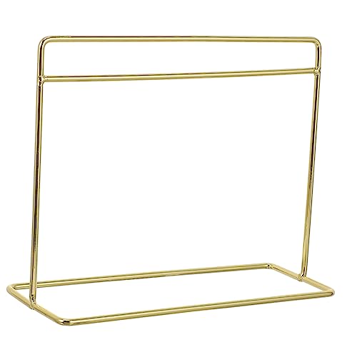 Milisten 1 Stück Mini-aufhänger Nach Puppenständer Miniatur Gestell Winzig Puppenhauslieferungen Puppenzubehör Puppenhausregal Kleiderbügel Hängend Puppenbekleidungsregal Golden Eisen von Milisten