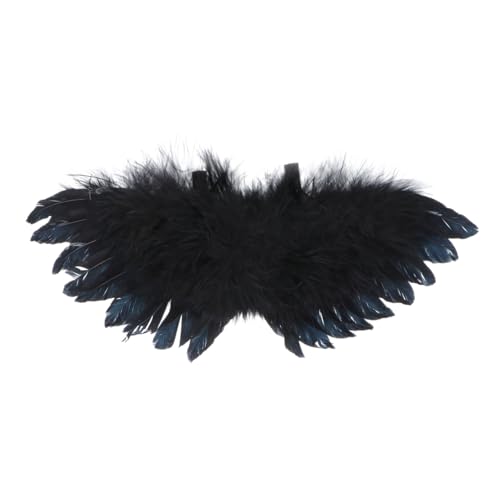 Milisten 1 Stück Puppe kleine Engelsflügel Kleidung DIY-Verzierung Party-Layout-Requisite Engelsflügelverzierung Engelsflügel Dekoration DIY Schmuck Black von Milisten