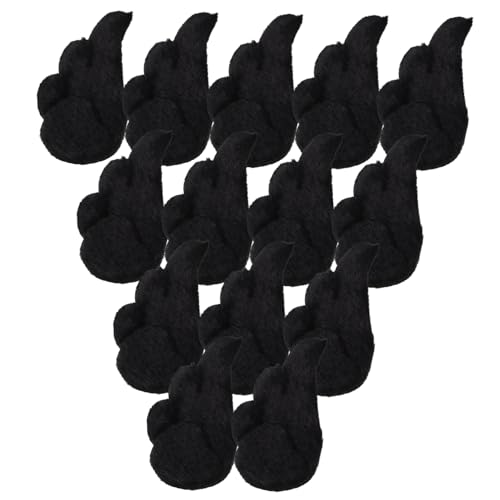 Milisten 10 Paare puppe Engel Weihnachtsschmuck Flügel Engelsflügel Handwerk DIY-Applikationsflecken Patches aufnähen Flügelflicken zum Basteln Haarzubehör Plüsch Schwarz von Milisten