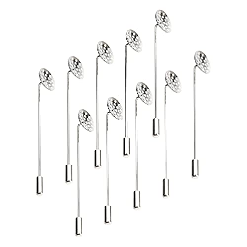 Milisten 10 Stück Brosche Pin Stick Runde Tablett Metall Sicherheitsnadeln Anzüge Reversnadel Stick mit Stopper Enden DIY Schmuck Zubehör Krawatte Hut Schal Silber Milisten 10 Stück Brosche Pin Stick Runde Tablett Metall Sicherheitsnadeln Anzüge Reversnadel Stick mit Stopper Enden DIY Schmuck Zubehör Krawatte Hut Schal Silber von Milisten