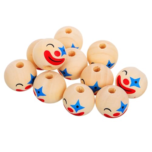 Milisten 10 Stück Clown Holzperlen für Diy Schmuck Zubehör für Armbänder und Bastelprojekte Kindersichere Kreative Holzperlen mit Einzigartigem Clown Design Milisten 10 Stück Clown Holzperlen für Diy Schmuck Zubehör für Armbänder und Bastelprojekte Kindersichere Kreative Holzperlen mit Einzigartigem Clown Design von Milisten
