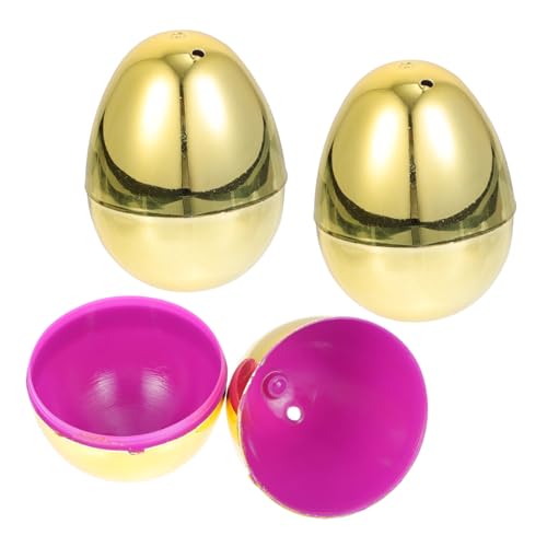 Milisten 10 Stück Dekorative Leere Ostereier Vielseitige Verpackungsbox für Ostern Goldene Eier für Hochzeiten und Feiertagsdekoration von Milisten