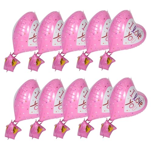 Milisten 10 Stück Heißluftballon Dekoration luftballons Liebesballons Valentinsdekorationen für Party Valentinstag-Jubiläumsballons Geburtstagsballons aus Folie Aluminiumfolie Milisten 10 Stück Heißluftballon Dekoration luftballons Liebesballons Valentinsdekorationen für Party Valentinstag-Jubiläumsballons Geburtstagsballons aus Folie Aluminiumfolie von Milisten