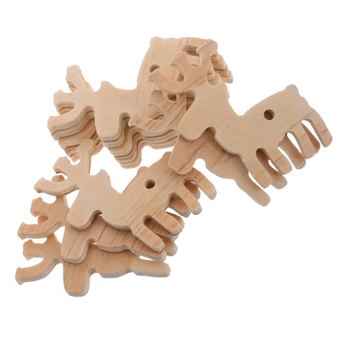 Milisten 10 Stück Holzhirsche Zum Basteln Heimdekoration Holzweihnachtsdekor Miniatur Rentier Zum Basteln Hirsch Holzanhänger Holztier Weihnachtsdekorationen Tierausschnitte Zum von Milisten