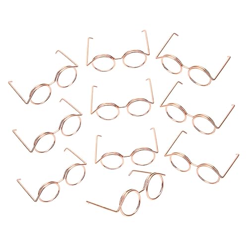 Milisten 10 Stück Mini-Brille Gläser Halloween Für Puppe Falsche Brille Lustige Brillendekore Brille Nachtfahrbrille Tun So, Als Ob Sie Eine Brille Hätten Roségold Metall Milisten 10 Stück Mini-Brille Gläser Halloween Für Puppe Falsche Brille Lustige Brillendekore Brille Nachtfahrbrille Tun So, Als Ob Sie Eine Brille Hätten Roségold Metall von Milisten