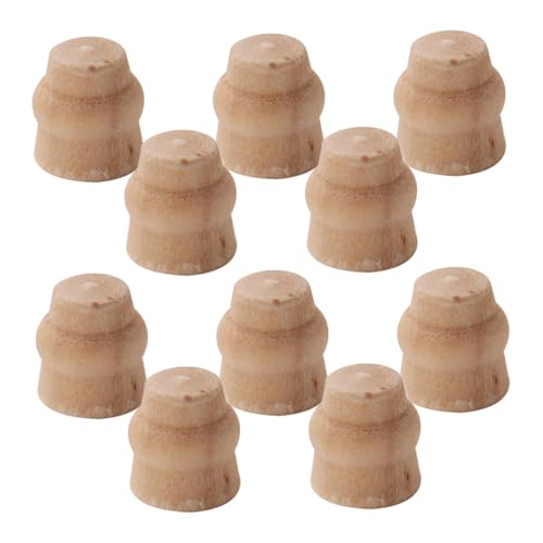 Milisten 10 Stück Mini Tischbasiszubehör Mini Tisch Ersatzbeine Mini-holzbeine Für Möbel Mini-hockerbeine Miniatur-möbelbeine Mini-möbelzubehör Beige Lotusbaum von Milisten