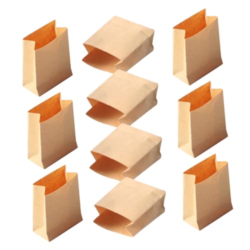Milisten 10 Stück Mini-Umschläge Mini-Sachen Puppenhaus-Küche Miniaturen Plätzchentüten aus Papier Kleine Verpackungsbeutel kleine Krafttüten Kraftpapier Light Brown von Milisten