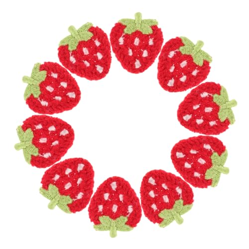 Milisten 10 Stück Obst-Stickerei-Patch gestickte Aufnäher Erdbeere bestickte Aufnäher zum Aufbügeln süße Aufnäher kleine Flicken zum Aufbügeln Lustige Aufnäher zum Aufbügeln gefühlt von Milisten