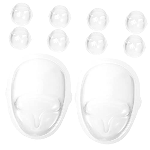 Milisten 10 Stück PVC Puppen Masken Transparente DIY Gesichtsschutzmaske für Puppen für Bastelprojekte und Ausstellungen Schützt vor Schmutz und Verunreinigungen von Milisten