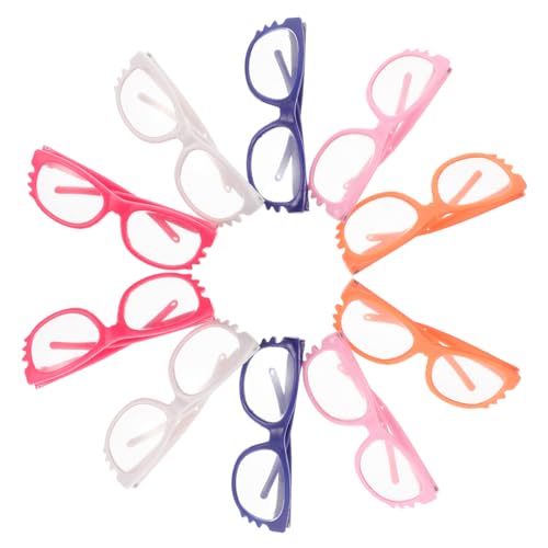 Milisten 10 Stück Puppe Brille Puppe Weihnachtsbrille Requisiten Kostümzubehör Für Minipuppen Mini -puppenbrille Gefälschte Brille Für Weihnachtsfeier Requisiten Bastelbrille Plastik von Milisten