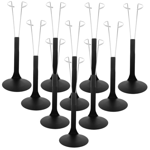 Milisten 10 Stück Puppenständer Aktionsfigurhalter Zubehör Für Actionfiguren Körperunterstützung Für Puppen Actionfigurenständer Aus Metall Figurenhalter Stand Plastik Black von Milisten