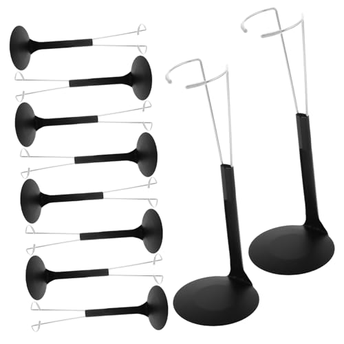 Milisten 10 Stück Puppenständer Figurenständer Schaufensterpuppen Plüschtierhalterung Figuren Zeigen Stand Figurenhalter Figurenbasis Stützpuppe Black Metall von Milisten