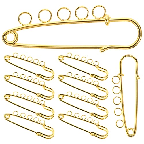 Milisten 10 Stück Sicherheitsbrosche Mit 5 Löchern Strapazierfähige Brosche Metall Kiltnadeln Befestigungselemente Für Die Broschenherstellung Decken Röcke Stoffhandwerk Golden Milisten 10 Stück Sicherheitsbrosche Mit 5 Löchern Strapazierfähige Brosche Metall Kiltnadeln Befestigungselemente Für Die Broschenherstellung Decken Röcke Stoffhandwerk Golden von Milisten