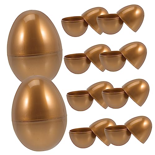 Milisten 10 Stück Teiliges Goldene Befüllbare Ostereier aus Kunststoff Eierboxen für Osterparty Dekoration und Süßigkeiten Festliche Tischdeko für Familien und Freunde Milisten 10 Stück Teiliges Goldene Befüllbare Ostereier aus Kunststoff Eierboxen für Osterparty Dekoration und Süßigkeiten Festliche Tischdeko für Familien und Freunde von Milisten
