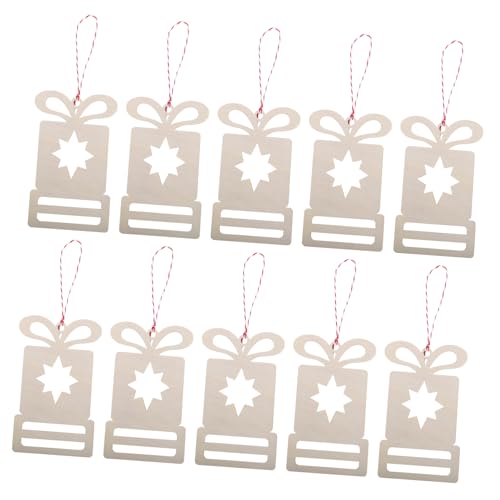 Milisten 10 Stück Teiliges Holzanhänger für Weihnachten Unlackierte Vorgebohrte DIY Holzscheiben zum Bemalen Vielseitige Bastelmaterialien für Weihnachtsbaum und Partydekorationen von Milisten