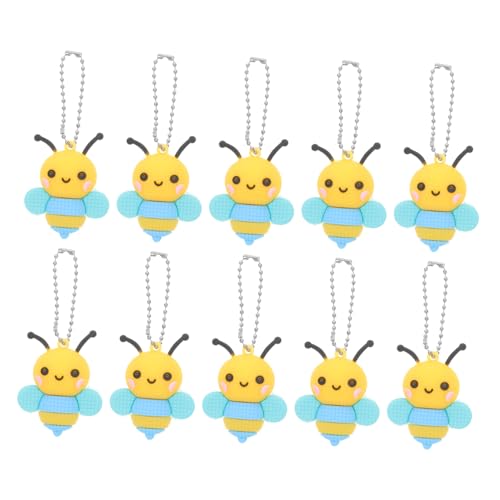 Milisten 10 Stück Teiliges PVC Bienen Schlüsselanhänger Süße Anhänger für Taschen Schlüssel und Handys Deko für Partys und Events Biene Anhänger mit Hängender Kette Milisten 10 Stück Teiliges PVC Bienen Schlüsselanhänger Süße Anhänger für Taschen Schlüssel und Handys Deko für Partys und Events Biene Anhänger mit Hängender Kette von Milisten