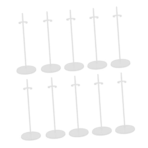 Milisten 10 Stück Teiliges Puppenständer aus Transparentem Kunststoff Stabile Doll Holder mit Taillenstütze Sicherer Aufbewahrungsständer für Puppen Schützt vor Schmutz und Beschädigung von Milisten