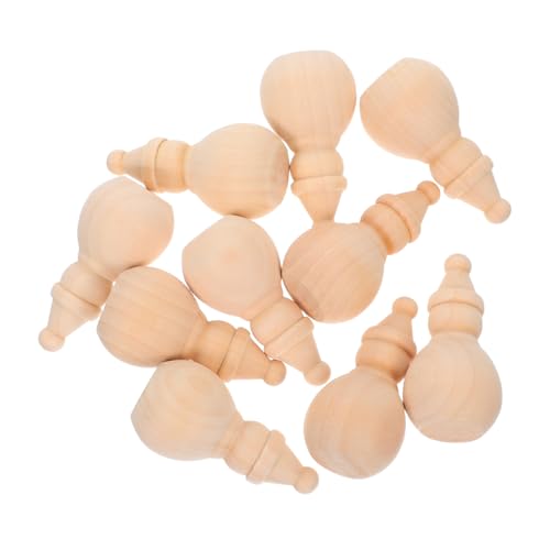 Milisten 10 Stück Teiliges Schneemann Holzfiguren Unvollendete Naturbelassene Holz Peg Dolls Blanko Diy Bemalbare Holzpuppen für Kreative Bastelprojekte und Weihnachtsdekoration von Milisten