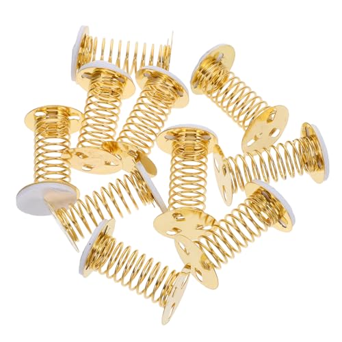 Milisten 10 Stück Teiliges Spiralfeder Basis aus Metall Goldene Wackelkopf Doll Basen mit Einsatz DIY Handwerksfedern für Puppen und Auto Dashboard Federnde Tanzspielzeug Grundlage von Milisten