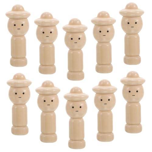 Milisten 10 Stück Teiliges Unbemalte Holz peg puppen Naturbelassen zum Bemalen DIY Holzspielzeug Basteln Holzfiguren mit Glatter Oberfläche und Langlebiger Verarbeitung Milisten 10 Stück Teiliges Unbemalte Holz peg puppen Naturbelassen zum Bemalen DIY Holzspielzeug Basteln Holzfiguren mit Glatter Oberfläche und Langlebiger Verarbeitung von Milisten