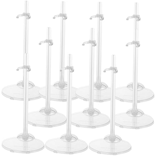 Milisten 10 Stück Transparente Puppenständer Kunststoff Doll Display Racks für Stabilen Halt und Optimalen Schutz Ihrer Sammlerpuppe für Präsentation Dem Tisch von Milisten