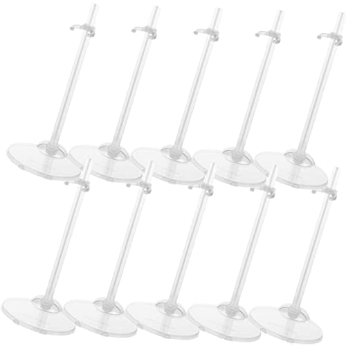 Milisten 10 Stück Transparente Puppenständer Stabile und Praktische Doll Racks für Präsentation und Aufbewahrung von Puppen und Figuren von Milisten