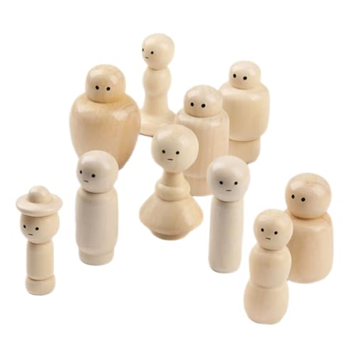 Milisten 10 Stück Unvollendete Holzfiguren DIY Peg Puppen zum Bemalen für Kreativprojekte für Deko und Bastelarbeiten Milisten 10 Stück Unvollendete Holzfiguren DIY Peg Puppen zum Bemalen für Kreativprojekte für Deko und Bastelarbeiten von Milisten